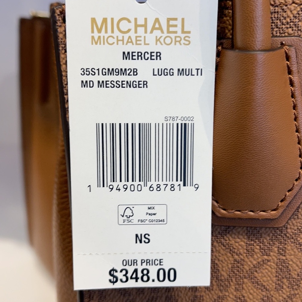 Michael Kors Mercer Medium Pebbled Leather Crossbody Bag - Picture 9 of 16